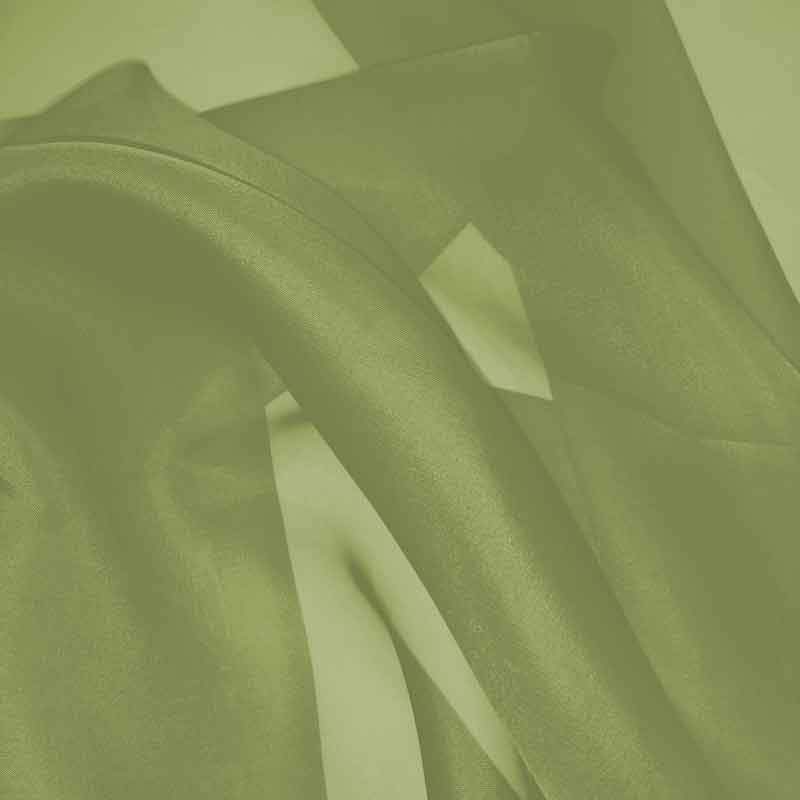 Khaki Green Silk Organza fabric - Fabrics & Fabrics