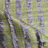 French Metallic Novelty Tweed -Yellow/White/Purple