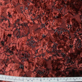 French Burnout Velvet - Maroon - Fabrics & Fabrics