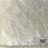 Floral Burnout Velvet - White