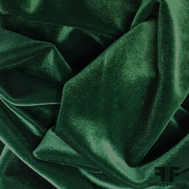Silk/Rayon Velvet - Deep Green - Fabrics & Fabrics
