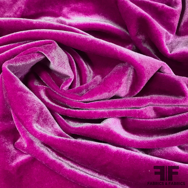 Silk Velvet - Magenta - Fabrics & Fabrics
