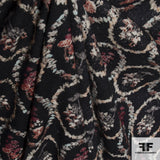 Abstract Floral Wool Printed - Charcoal/Multicolor - Fabrics & Fabrics NY