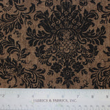 Floral Damask Wool Printed - Brown