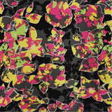 Graphic Floral Printed Silk Crepe - Multicolor