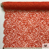 Double Scalloped Leavers Lace - Orange - Fabrics & Fabrics NY