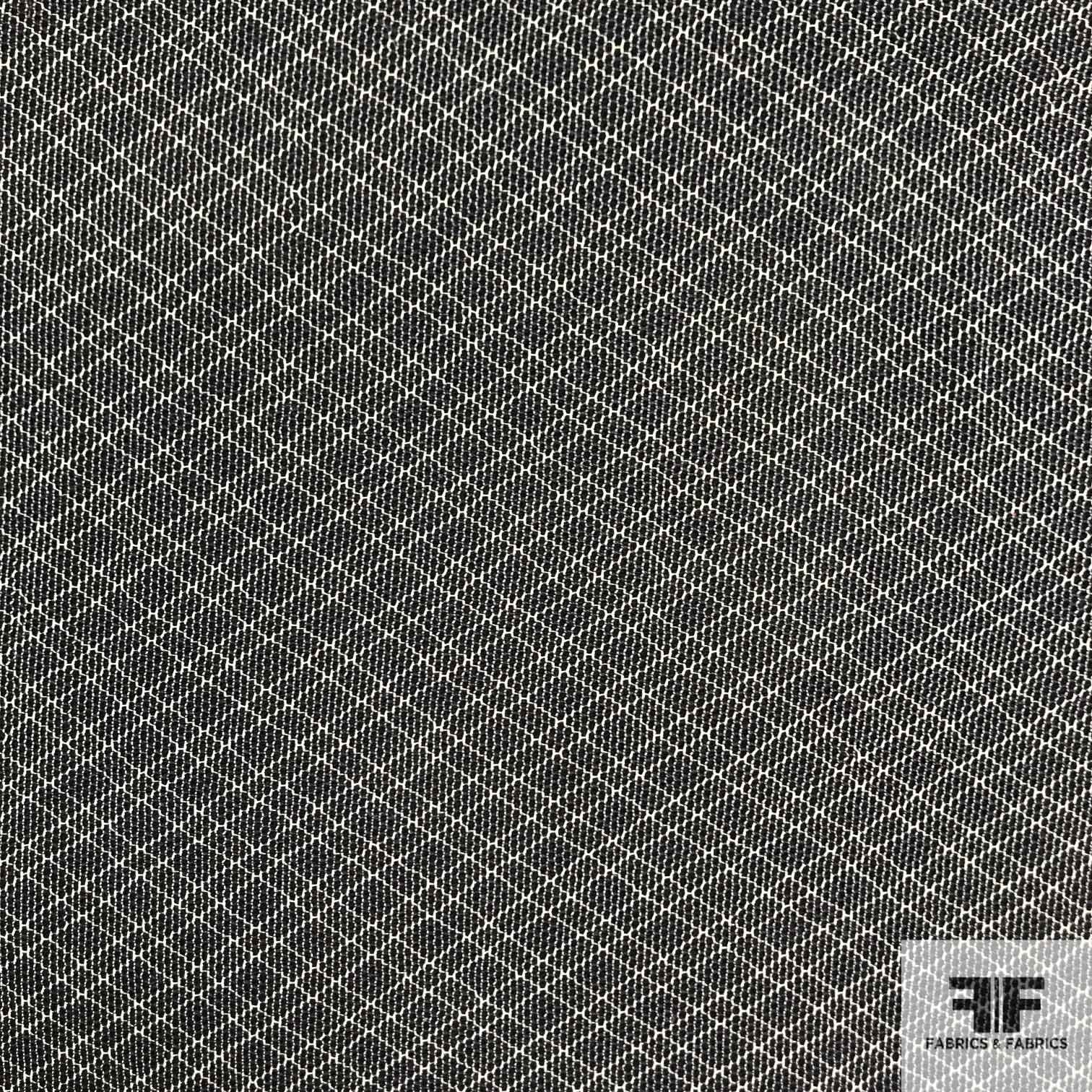 Checkered Cotton Tulle - Grey/White - Fabrics & Fabrics NY