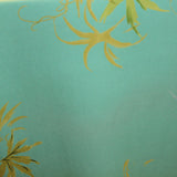 Tropical Floral Printed Silk Georgette - Aquamarine