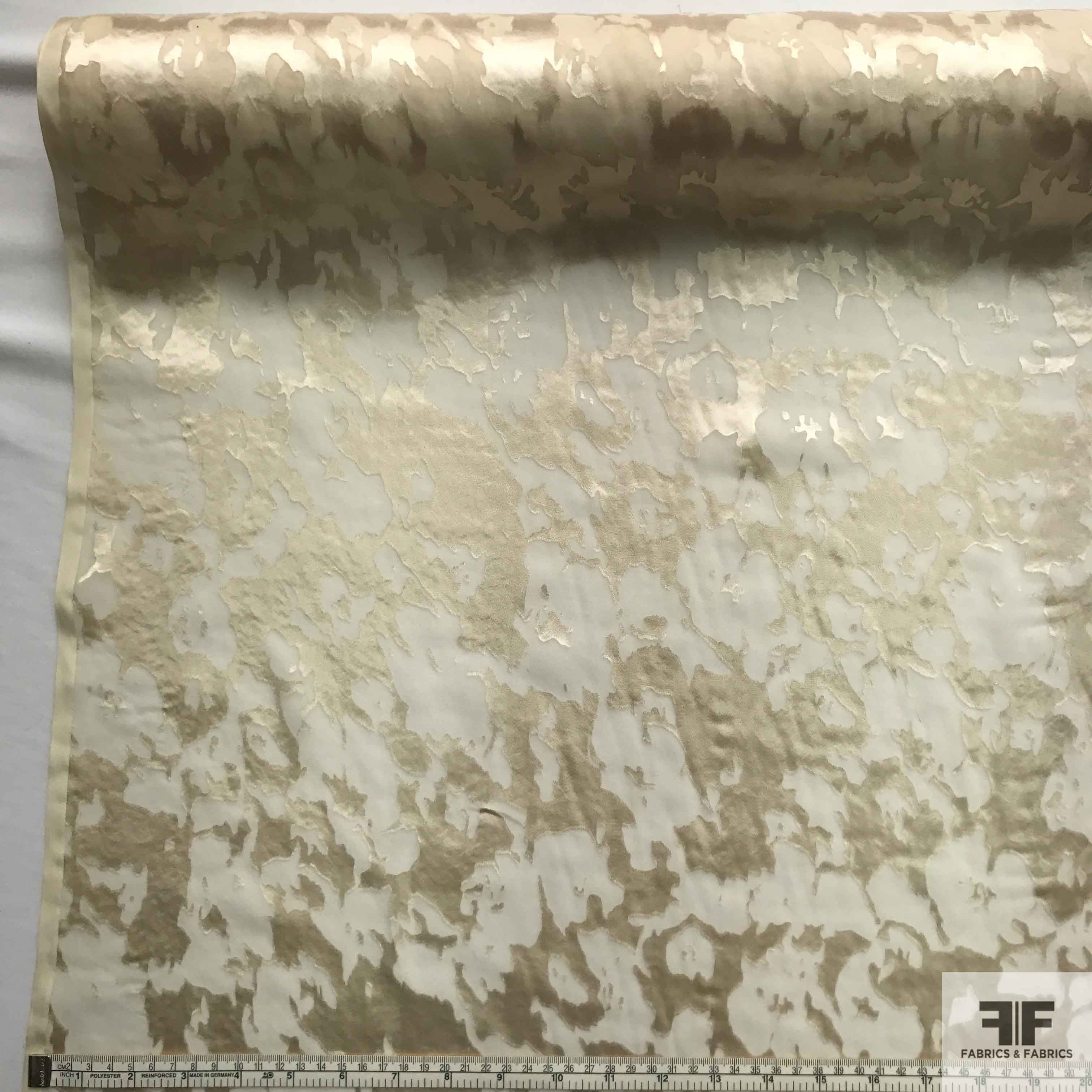 Abstract Chiffon Burnout - Ivory - Fabrics & Fabrics NY