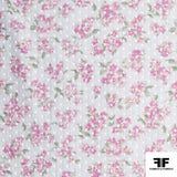 Floral and Swiss Dot Printed Cotton - Pink/White - Fabrics & Fabrics NY
