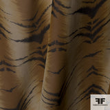 Tiger Print Printed Silk Chiffon - Orange/Brown/Black