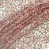 Double Scalloped Leavers Lace - Pink - Fabrics & Fabrics NY