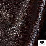 Embossed Alligator Vinyl - Brown - Fabrics & Fabrics NY