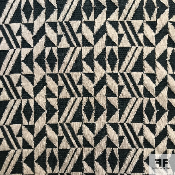 Geometric Novelty Knit - Black/Brown