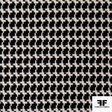 Houndstooth Cotton Suiting - Black/White