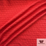 Popcorn Cotton Novelty Knit - Red - Fabrics & Fabrics