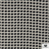 Windowpane Wool Tweed - Navy/White