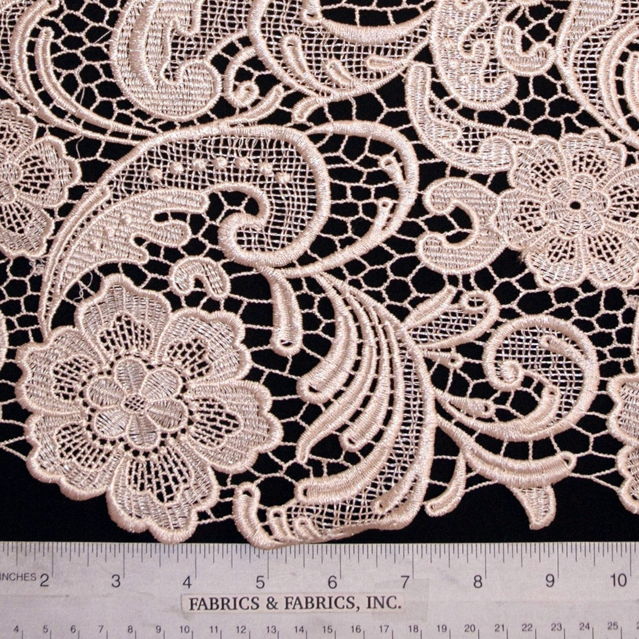 Buy 2 Yards 17 inches Width Beige Cotton Lace Fabric Retro