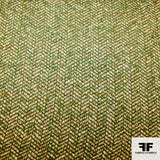 Herringbone Wool Tweed - Green