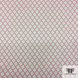 Summer Chic Geometric Brocade - Pink/White 