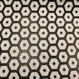 Honeycomb Medallion Eyelet Embroidered Cotton - Black/White