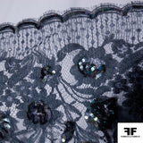 Sequin Embroidered Lace - Blue 
