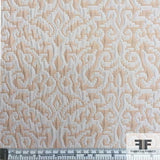 Classic Italian Brocade- Off White/Apricot - Fabrics & Fabrics NY
