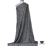 Checkerboard Basketweave Suiting - Black/White - Fabrics & Fabrics NY