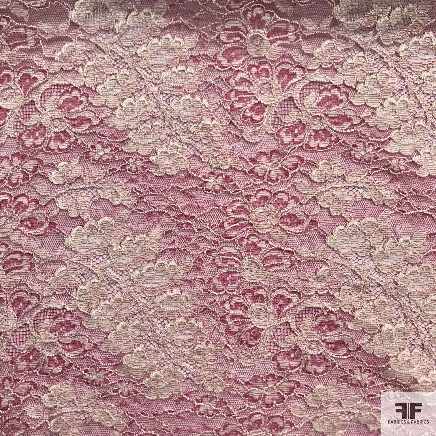 Handwoven Double Scalloped Edge Trim - Pink