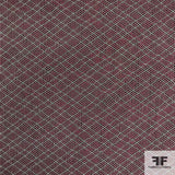 Checkered Cotton Tulle - Burgundy - Fabrics & Fabrics NY