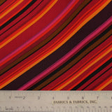 Striped Printed Silk Crepe De Chine - Multicolor