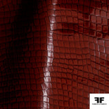 Crocodile Embossed Vinyl - Red - Fabrics & Fabrics NY