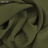 Silk Crepe Back Satin - Khaki Green - Fabrics & Fabrics