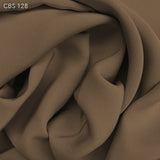 Silk Crepe Back Satin - Chocolate Powder - Fabrics & Fabrics