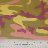 Camo Printed Silk Chiffon - Pink/Green Combo - Fabrics & Fabrics NY