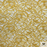 Double Scalloped Leavers Lace - Yellow - Fabrics & Fabrics NY