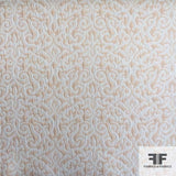 Classic Italian Brocade- Off White/Apricot - Fabrics & Fabrics NY