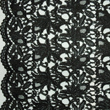 Scalloped Guipure Lace - Black