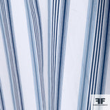Striped Cotton Denim - Blue/White