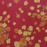 Floral Printed Silk Chiffon -Red/Orange/Yellow