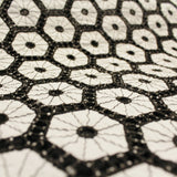 Geometric Embroidered Cotton - Black/White