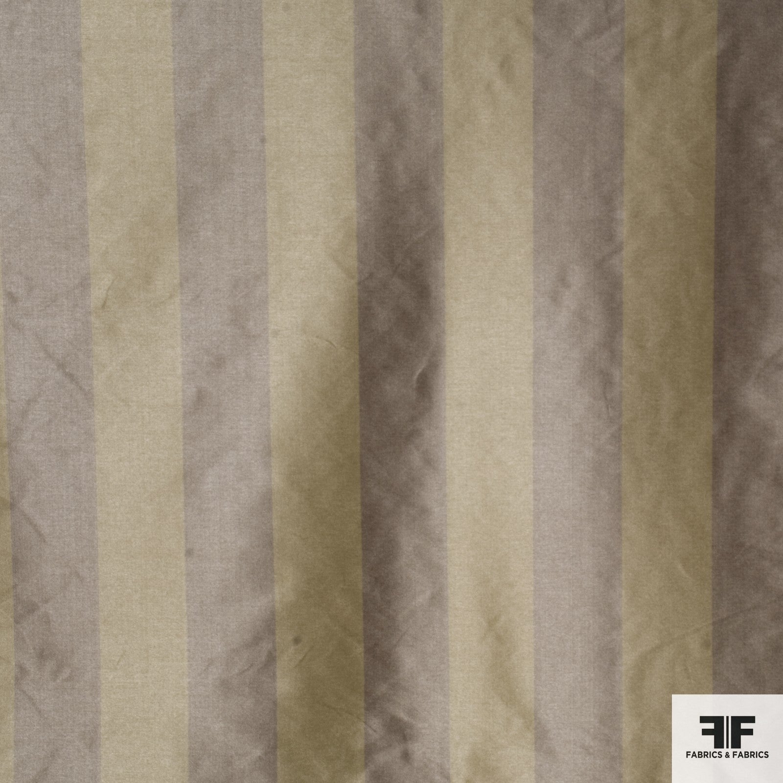 Yarn Died Silk Stripe - Gold/Brown