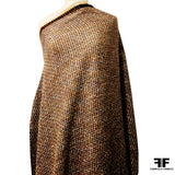Checkered Wool Tweed - Brown/Blue - Fabrics & Fabrics NY