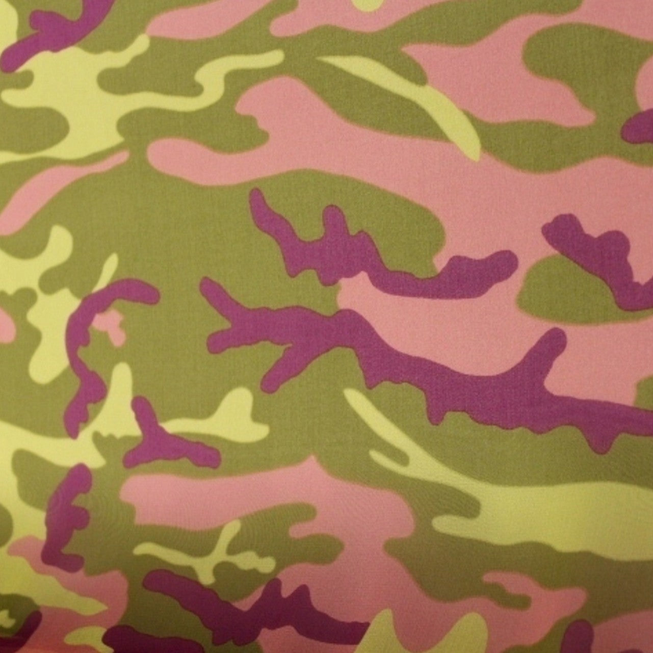 Camo Printed Silk Chiffon - Pink/Green Combo - Fabrics & Fabrics NY