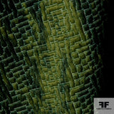 Geometric Woven Brocade - Green