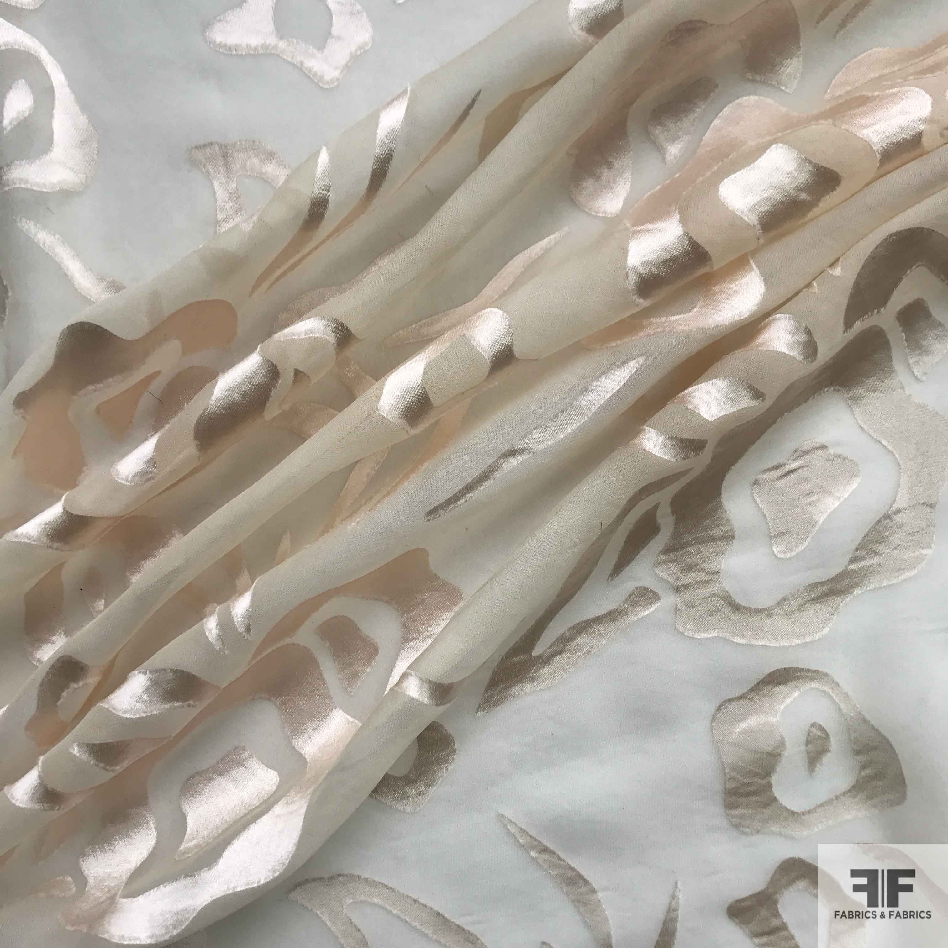 Floral Chiffon Burnout - Ivory