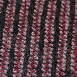 Italian Striped Wool Tweed - Purple/Black