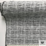 Textured Woven Novelty fabric - Black/White