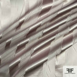 Striped Satin Silk Chiffon Burnout - Mauve