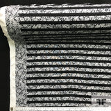 Floral Stripe Printed Jersey - Grey/Black